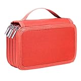 Estojo Box Grande BakPak Unissex 4 Zípers Quadrado Divisória (Laranja)