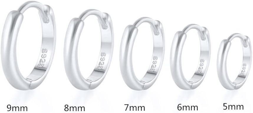 20g Tiny Small Hoop Cartilage Minimalist Earrings for Women Sensitive Ears 925 Sterling Silver 14K Gold Plated Sleeper Tragus Hinged Huggie Hoops Hypoallergenic Upper Ear Piercing Jewelry Gifts