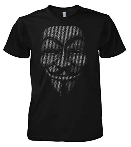 Chameleon Clothing Geek Hacker - Anonymous Slogan Mask 701475 T-Shirt 2XL