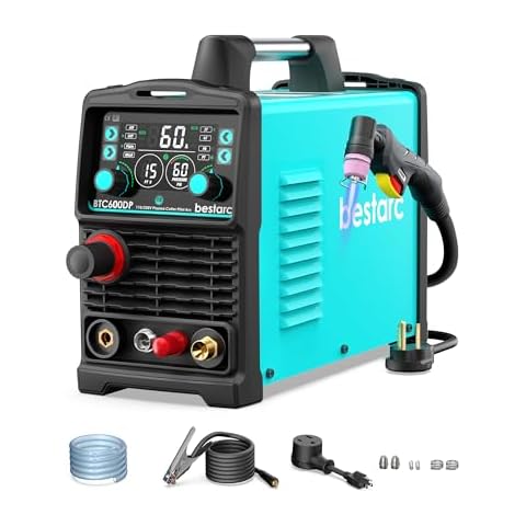 bestarc Plasma Cutter, Pilot Arc [Air Sensor Technology] 110/220V BTC600DP 13th Generation, 60Amps Screen Display Digital Plasma Cutting Machine (BTC600DP 13GEN 110/220V) Cover