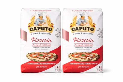 minafood Bundle für Caputo Pizzeria Mehl Tipo 00 2x1kg + Notizblock