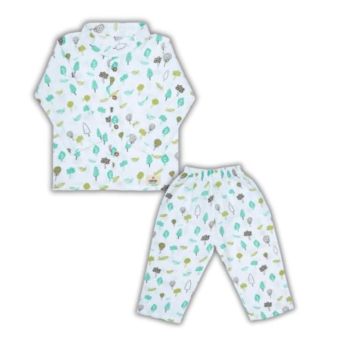 Image of 100% Cotton Muslin Pant Shirt Set | Ultra Soft Breathable Toddler Outfit | Summer Wear Kids Clothing | Skin Friendly Comfortable Fit | SIZE | PRINT