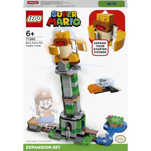 Image of LEGO 71388 Super Mario Tilting Tower with Sumo Brother Boss - Expansion Set, Buildable Kids Collectable Toy Gift Idea