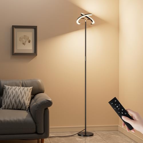PreeOtti Floor Lamps for Living Room, 40W/2400LM Rotatable LED Floor Lamp with Touch & Remote Control, 70