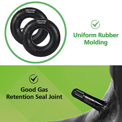 Hakula Matata 13'' 5.00-6'' Durable Replacement Inner Tube With Tr-13 Straight Valve Stem, Heavy Duty Inner Tire Wheel For Lawn Mowers, Atvs And More, 2Packs, Black #TOP4