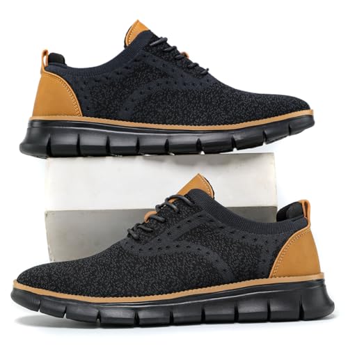 Image of Mens Oxfords Lace-Up Lightweight Casual Walking Shoes Dress Shoes Fashion Sneakers Walking Shoes