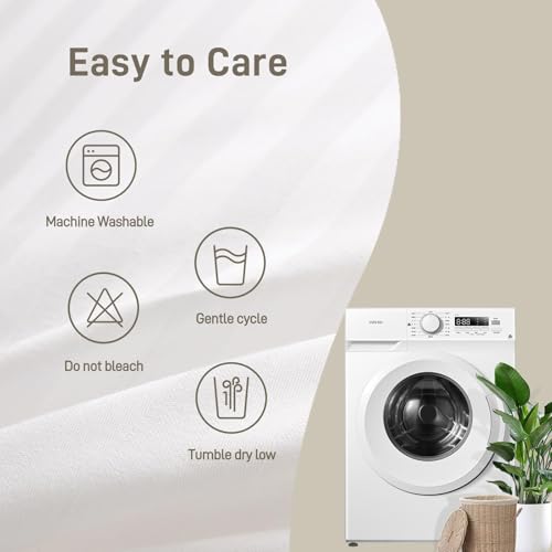 Image of Lyralith Hypoallergenic Cotton Cover with Down Alternative Pillow, King Size, Luxury Hotel Quality, Ideal for Side, Back and Stomach Sleepers, Oeko-TEX Certified