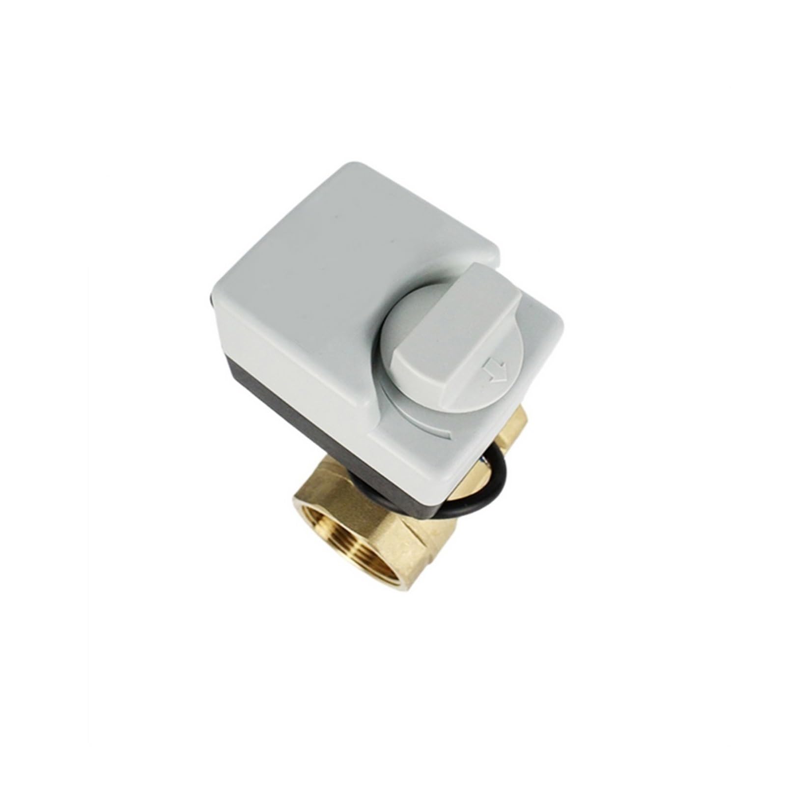 Ball valve, Mosiężny elektryczny zawór kulowy 1/2 "3/4" 1 "2" zawór kulowy z napędem 3-przewodowy 2-drogowy elektryczny zawór kulowy z przełącznikiem ręcznym,for Gas, Oil, Liquid, Water(1")