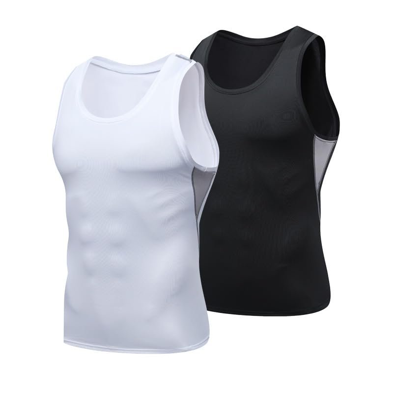 Débardeurs de compression homme pour optimiser l'effort et sculpter la silhouette au fitness