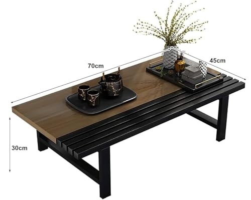 Image of Premium 70-cm Long Japanese Style Low Height Floor Meditation /Coffee /Tea Table for Living Room, Bedroom, Balcony, Small Floor Study /Laptop Table. (Brown-Black)