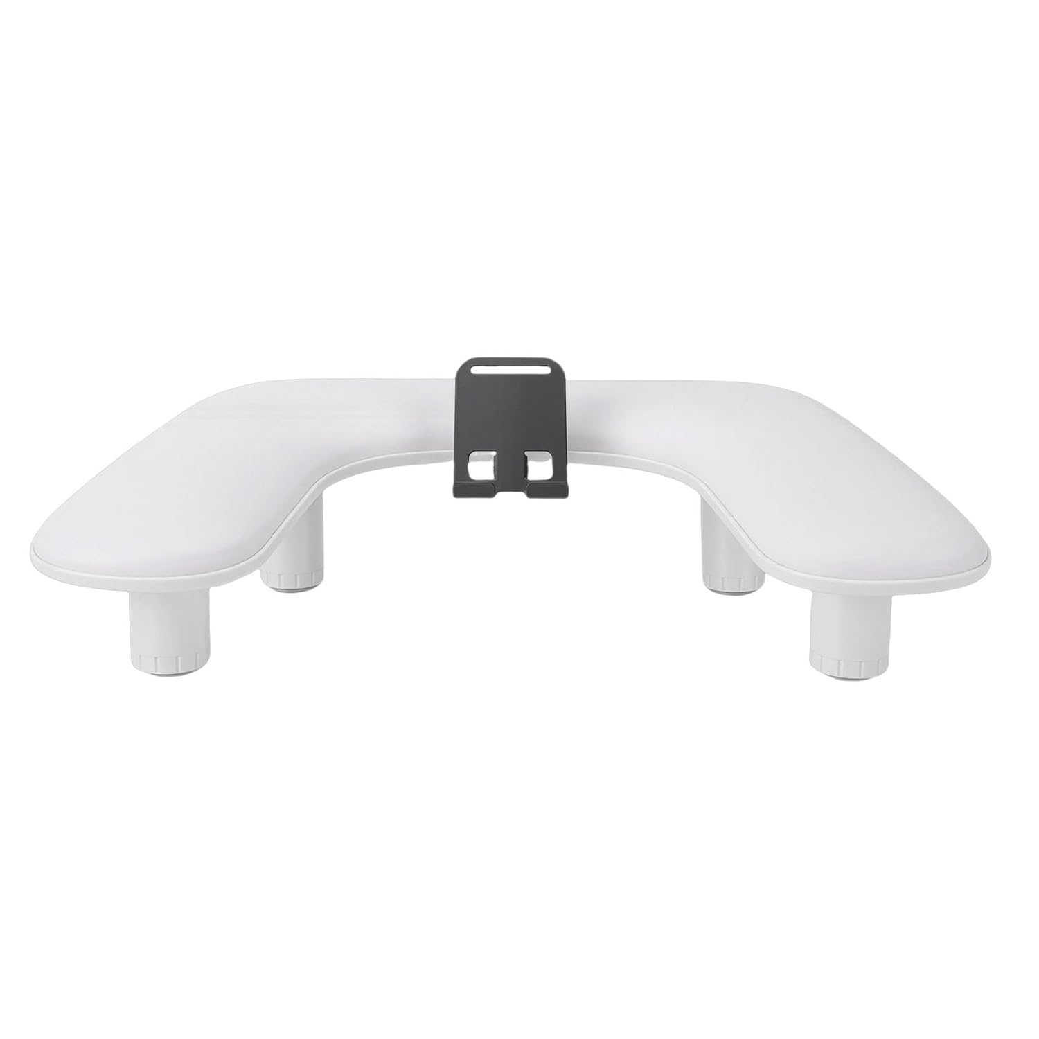 Nail Arm Rest, U Shaped White Manicure Hand Pillow, 3 Tier Height Adjustable Ergonomic Wrist Support Built in Phone Holder Non Slip Base for Professional Salon