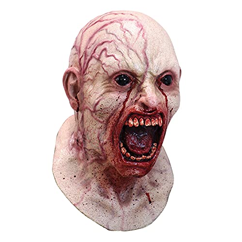 Enjovdery Máscara de látex de Halloween, máscara realista assustadora de cabeça inteira, máscaras de