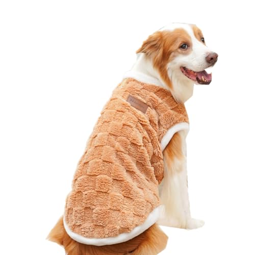 Morycat犬服 かわいい 厚い 柔らか 暖かい ふわふわ 洋服 ノースリーブ ドッグウェア 家着 着脱簡単 抜け毛対策 防寒 秋冬 外出の時便利 小中大型犬 柴犬 秋田犬 (オレンジ,7XL)