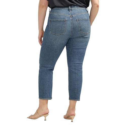 Jag Jeans Women's Plus Size Valentina High Rise Straight Leg Cropped Jeans3
