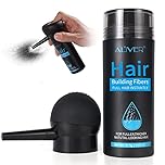 Professional Quality Hair Fibres, Hair Fibres Black for Thinning Hair, Instantly Conceals Hair Loss in 15 Sec, Hair Loss Concealer for Women and Men (Black)