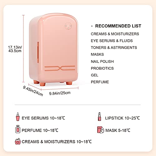 TELAM Mini-koelkast, 12 liter, draagbare mini-koeler, huidverzorgingskoelkast, voor het bewaren van make-up, draagbare… - Image 7