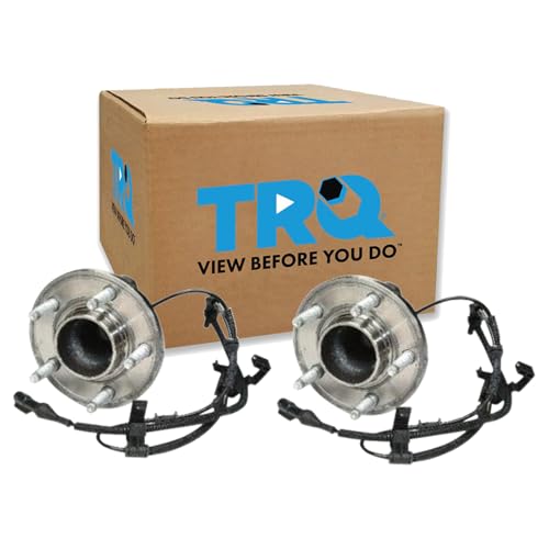 Image of TRQ Front Left and Right Wheel Bearing and Hub Assembly Set 2 Piece Compatible with 03-04 Ford Crown Victoria 03-04 Lincoln Town Car 03-04 Mercury Grand Marquis 03-04 Marauder
