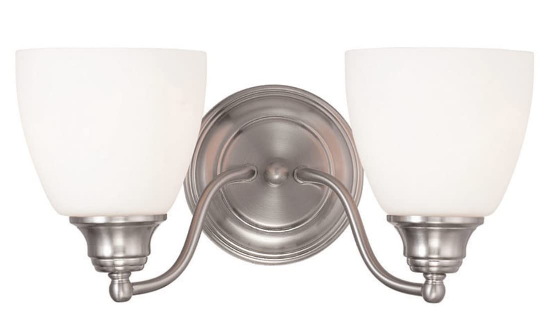 Livex Lighting13672-91 Somerville 2-Light Bath Light, Brushed Nickel