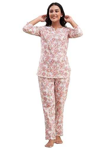 Image of feranoid Women Full Sleeves Cotton Nightsuits