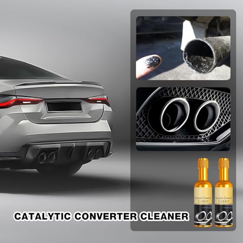 Tasunte 2 Pcs Catalytic Converter Cleaner Auto Parts Engine, Exhaust System Pipe Carbon Removal Cleaner Treatment Additive Oil, Fuel System Treatment Oil Additive for Gas and Diesel Car - Thumbnail 7
