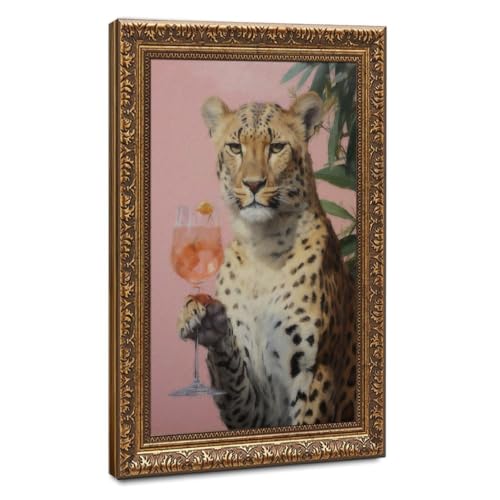 Posters d'animaux contre les murs vides toile decoration chambre moderne 40x60