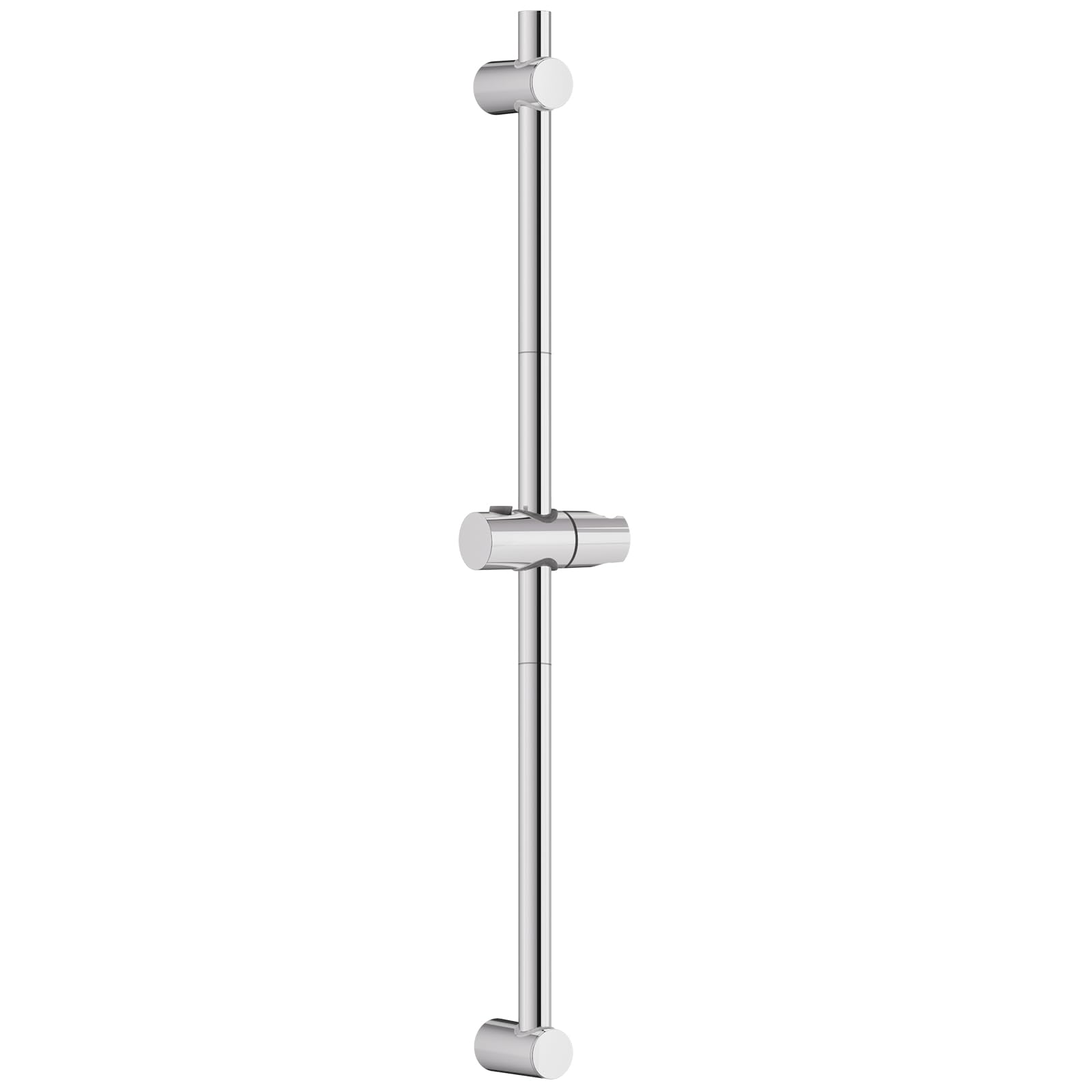Auralum 90cm Shower Riser Rail - Adjustable 360°Swivel Shower Head Holder - Anti-Corrosion Premium Stainless Steel - Complete with Heavy-Duty Mounting Brackets - Chrome