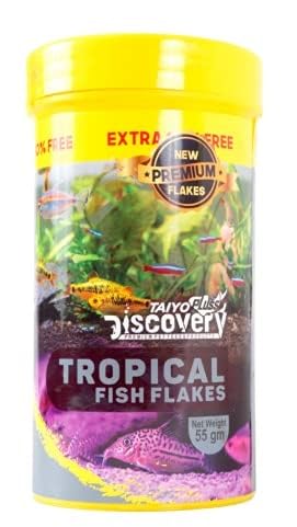 Taiyo Pluss Discovery® Premium Tropical Flakes Fish Food, 55g (50 g + Extra 10% Free) (Pack of 1) (B0CTHP7Z3Z) Amazon Price History, Amazon Price Tracker