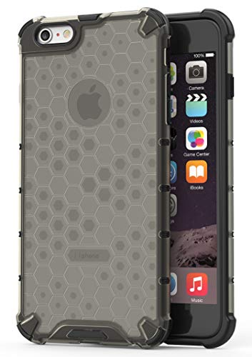Image of Glasgow Back Case Cover Compatible with Apple iPhone 6 (Honeycomb Pattern) - Black