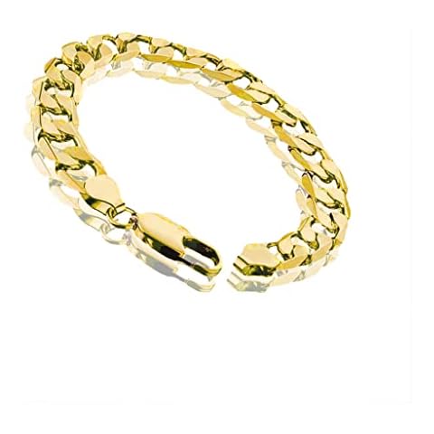 VENTR 3MM-11MM (7"-8") Cuban Chain Bracelet Wrist Chainfor Men Stainless Steel 304 Chunky Waterproof Gold Link Gifts for Him (11MM Gold, 8") Cover