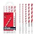 Hex Shank Multifunctional Masonry Drill Bits,5pcs Multi-Purpose Carbide Tip Drilling Bit Set for Metal, Brick, Block, Soft Tile, Wood, Plastic and Fiber Cement