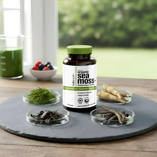 HELLO HEALTH Sea Moss Capsules with Bladderwrack & Burdock (120 ct) — view 7