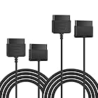 Puiixur 2Pack PS2 Controller Extension Cable Compatible with Sony PlayStation 2 Game Console, Replacement Controller Extension Cord for PS2, 6FT
