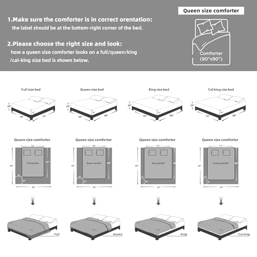Image of Litanika Linen Grey Queen Comforter Set, 3 Pieces Tufted Boho Farmhouse Bedding Comforter Sets, Lightweight Fluffy Comforter Bed Set for All Season (90x90In Comforter and 2 Pillowcases)