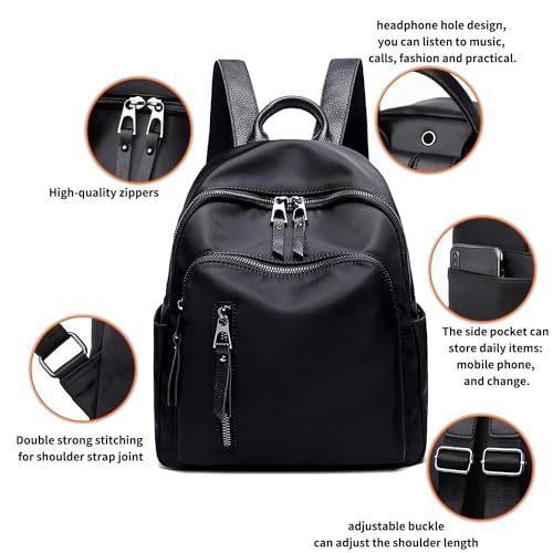 Image of Small Backpack for Women,Waterproof Cute Fashion Backpack Purse,Little Nylon Casual Back Pack Bags Handbags,