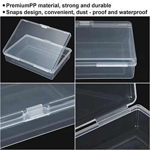 Apacali 24Pcs Playing Card Case Clear Plastic Gaming Game Card Holder Organizer, Snaps Closed Clear Card Box Small Hard Plastic Card Storage Box, Empty Trading Card Storage Box 3.8X2.7X0.82 Inch #TOP2