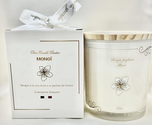 Velas perfumadas monoï, regalo de cera de oliva biodegradable,...