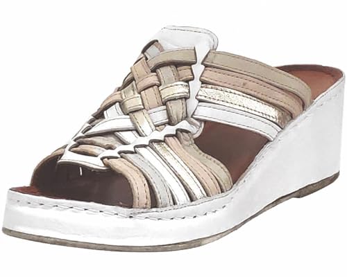 Mule femme blanc lisse Abuleux la quintessence du chic