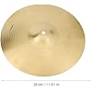 IRIN 12-Inch Drum Cymbals, Brass Ride Drum Cymbal Pack,Easy Maintain Cymbals for Drum Set Musical Instrument Accessory Golden