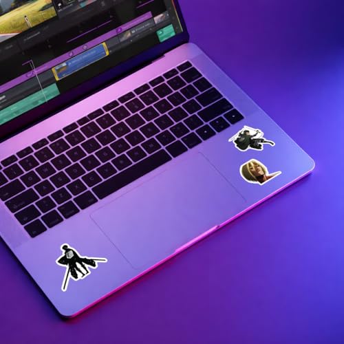 Image of Attack on Titan Anime Stickers Pack (3 Sheets)- Waterproof Vinyl AOT Stickers for Laptop, Phone, Water Bottle, Skateboard - Levi, Eren, Mikasa Decals for Teens & Anime Fans