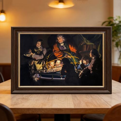 Impression sur toile d'un philosophe conférant sur l'Orrery de Joseph Wright