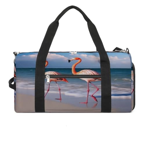 Sac de sport flamant rose pour homme et femme taille unique avec range-chaussures