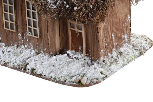 Casa porexpan corteza maisonnette rustique pour crèche de Noël - 4
