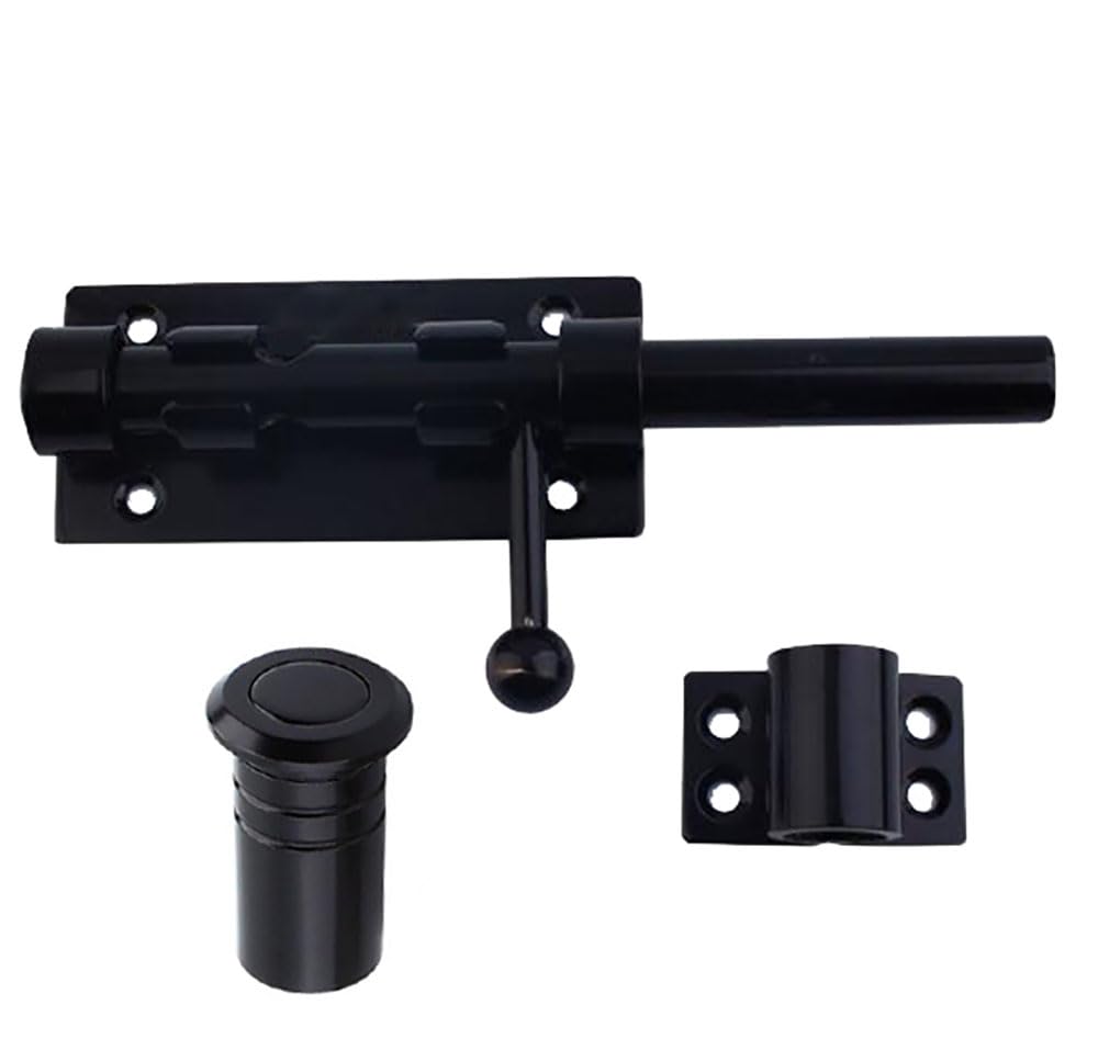Perno Deslizante Para Puerta De Cobertizo O Jardín – 3/4/6/8/10″ Metal – Cierra Con Un Dedazo, Sin Llaves