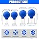 Asfrode Facial Cupping Set, 4 x Schröpfgläser mit Saugball Gesichts Vakuum Saug Massage Hals Kopf für Körperstelle Straffe Haut Faltenminderung Entgiftung Anregung Lymphfluss (Blau)