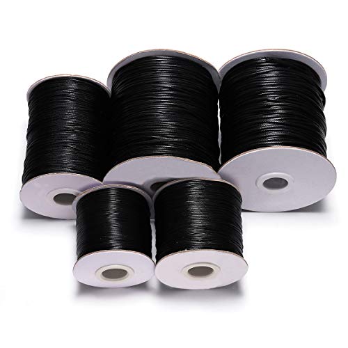 10m/lot 0.5 0.8 1.0 1.5 2.0mm Black Handmade Leather Cord Braided Rope DIY Pendant Charms Findings String Cord for Jewelry Makings (2.0mm×10m)