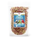 Scenic Mix Jungle Premium Parrot Food - Apple, Natural Flavors, High Protein, Low Iron Bird Pellets for Large Parrots, Macaw Food, Cockatoo & African Grey Parrots, Omega 3, Vitamins, Minerals, 1 LB