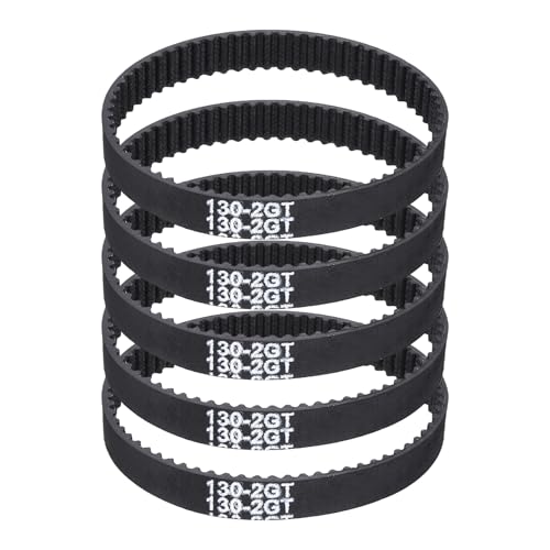 sourcing map 5Pcs 130mm GT-2 Timing Belt 6mm Width 2mm Pitch Closed Loop