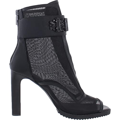 KARL LAGERFELD Womens Blayze Peep-Toe Ankle Pumps Black 5.5 Medium (B,M)2