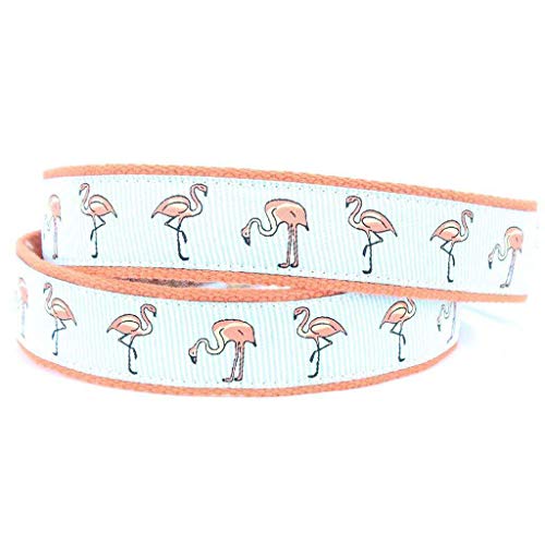 COUNTRY CLUB PREP Flamingo Flock Leather Tab Belt in Melon2