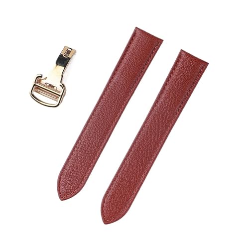 Bracelet cuir 16mm FYXT rouge brique pour remplacer un bracelet usé